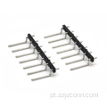 Conector de cabeçalho de pino de 2,54 mm em ângulo reto SMT